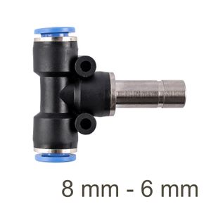 Red. Insert T-joint Pu 8mm - 6mm